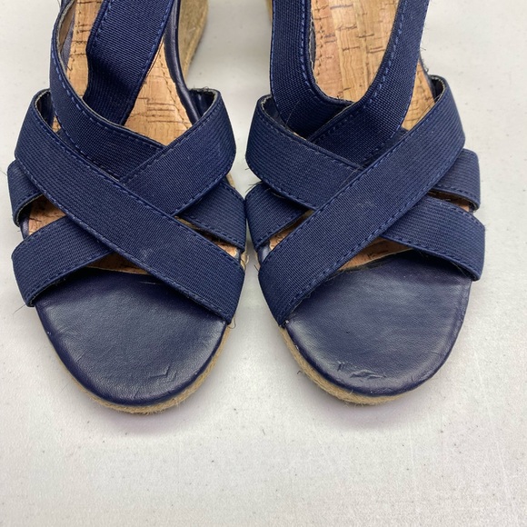 Merona NAVY Wedge Sandal, 9 Winter Sale - Picture 2 of 9